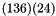 $(1 3 6)(2 4)$