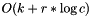 $O(k+r*\log c)$
