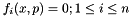 $f_i(x,p) = 0 ; 1 \leq i \leq n$
