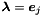 $\vect{\lambda} = \vect{e}_j$