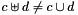 $c \uplus d \neq c \union d$