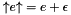 $\left\uparrow e \right\uparrow = e + \epsilon$