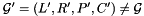 $\cG' = (L', R', P', C') \neq \cG$