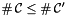 $\card \cC \leq \card \cC'$