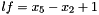 $lf = x_5 - x_2 + 1$