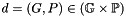$d = (G, P) \in (\Gset \times \Pset)$