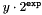 $ y \cdot 2^\mathtt{exp} $
