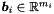$\vect{b}_i \in \Rset^{m_i}$