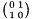 $\bigl(\genfrac{}{}{0pt}{}{0}{1} \genfrac{}{}{0pt}{}{1}{0}\bigr)$